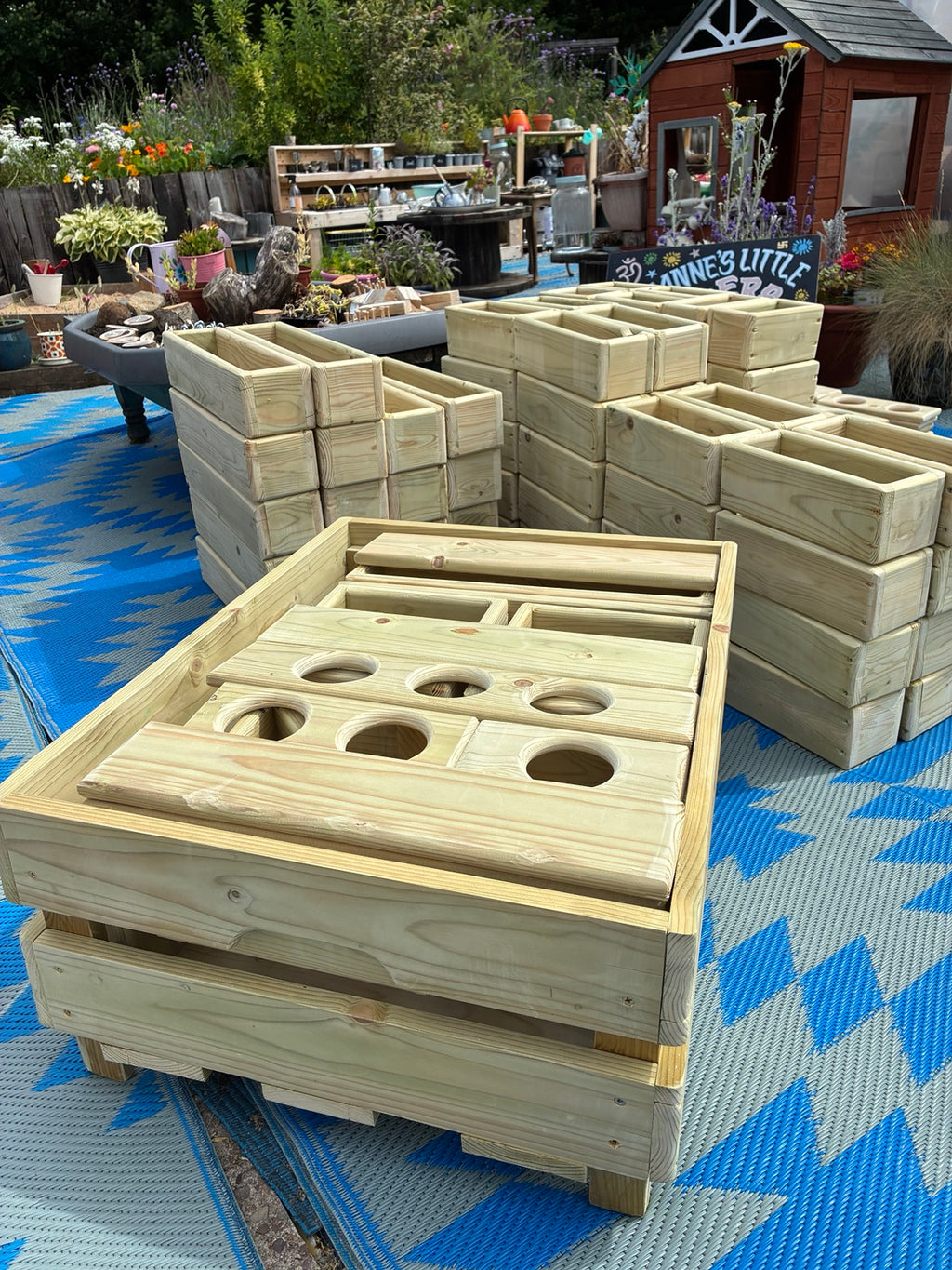 22-Piece Handmade Wooden Block Set + Adventure Crate🌿🪵