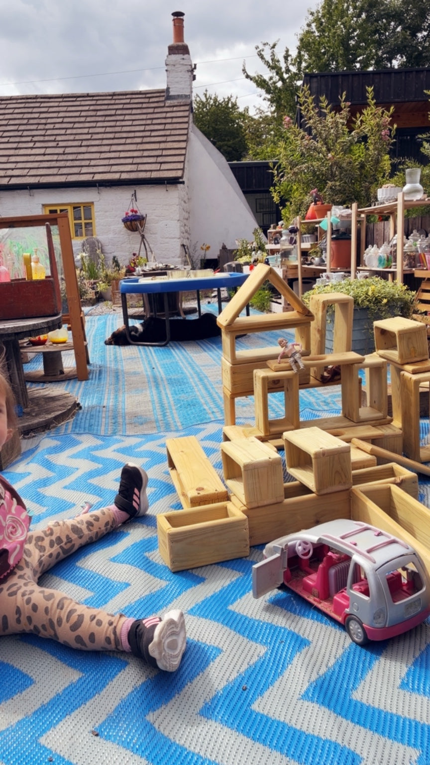 22-Piece Handmade Wooden Block Set 🌿🪵