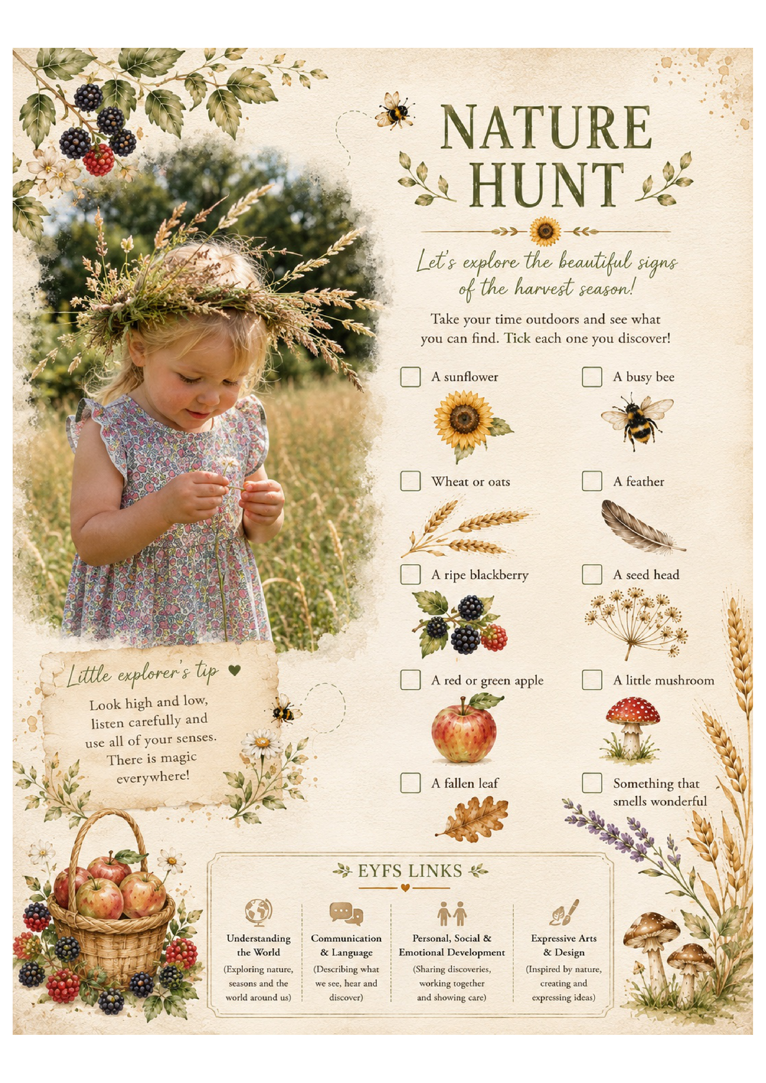 Harvest & Lughnasadh Early Years Printable Pack 🌾