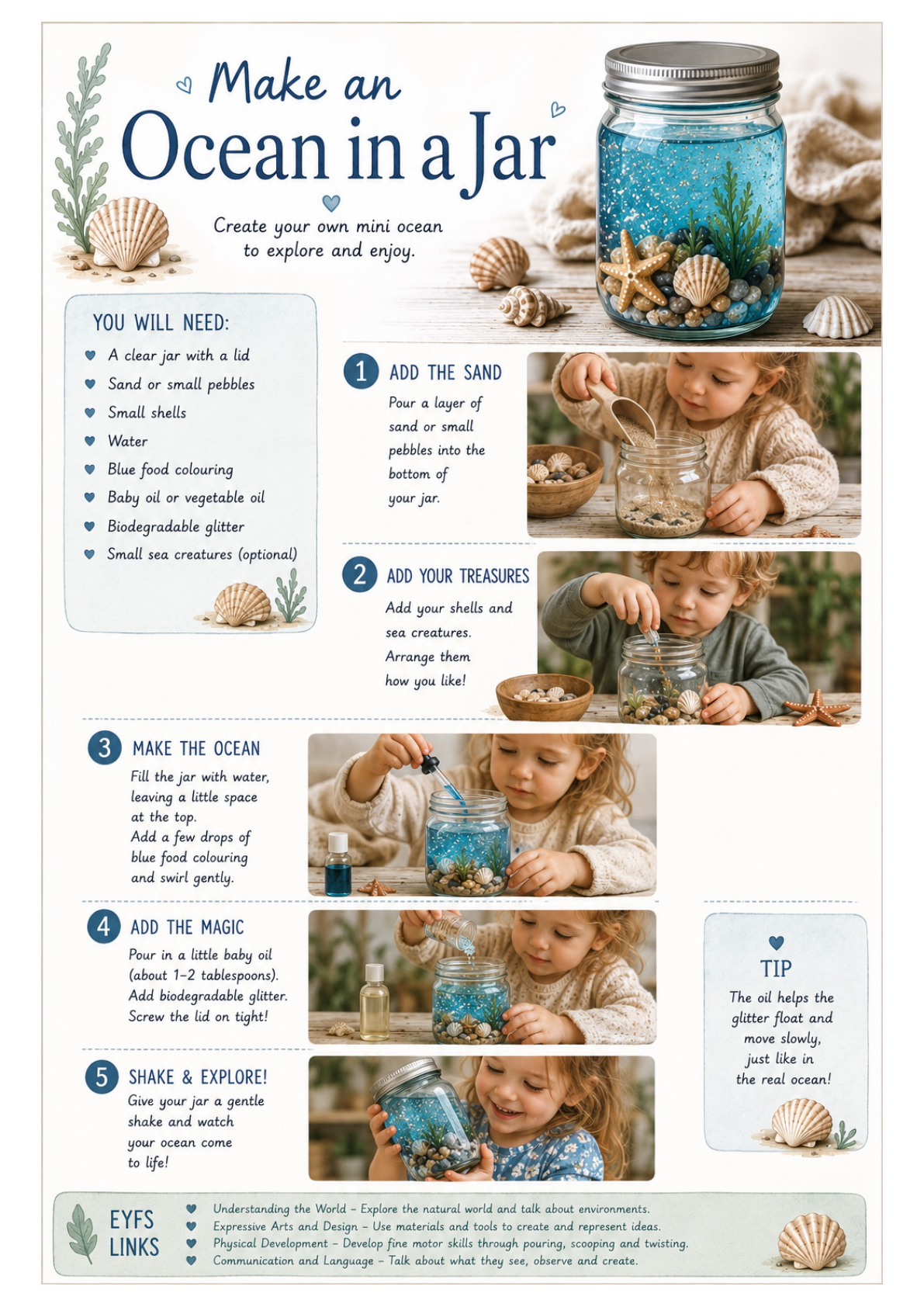 At the Seashore: Early Years Printable Activity Pack 🐚