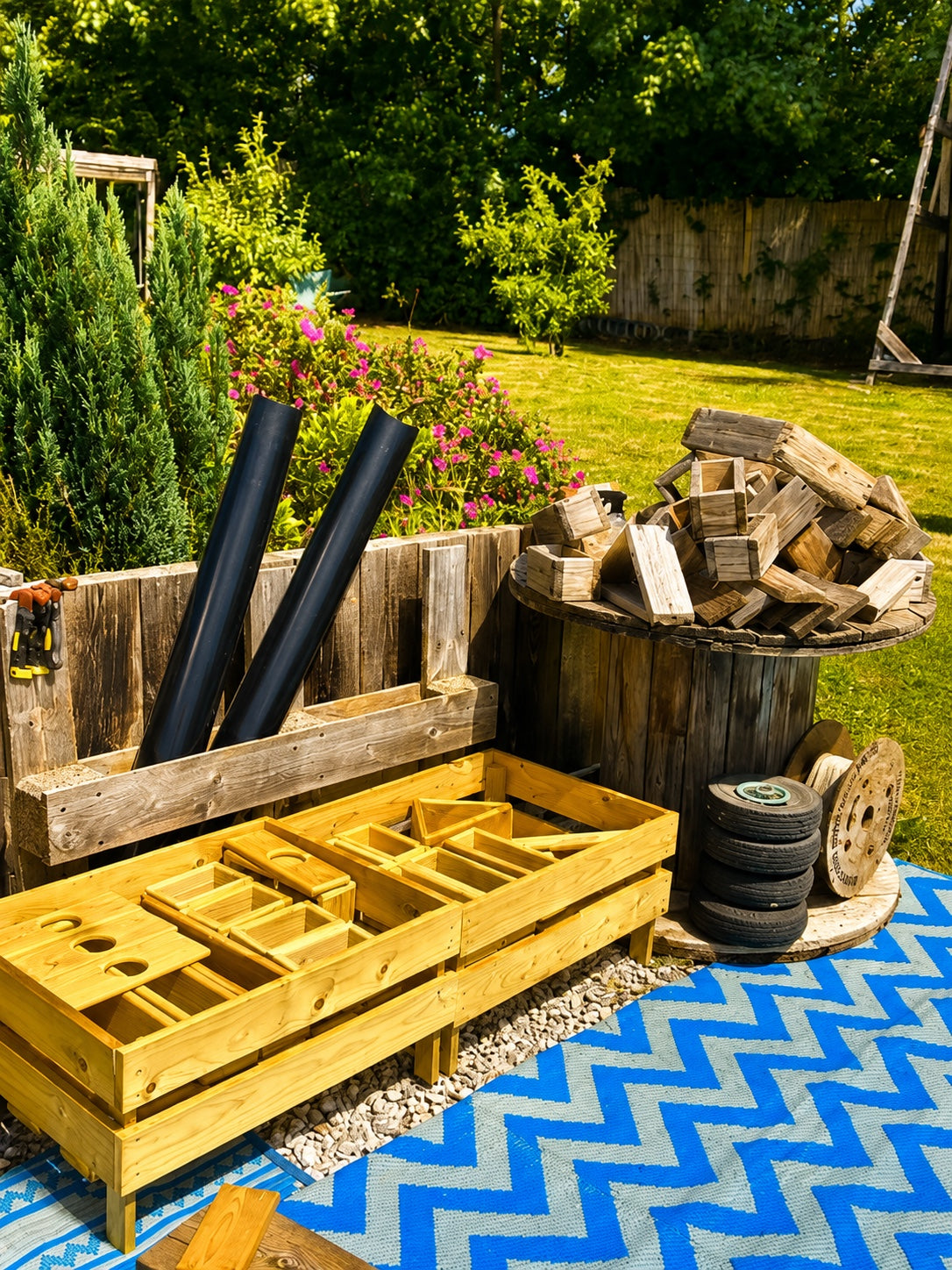 22-Piece Handmade Wooden Block Set + Adventure Crate🌿🪵