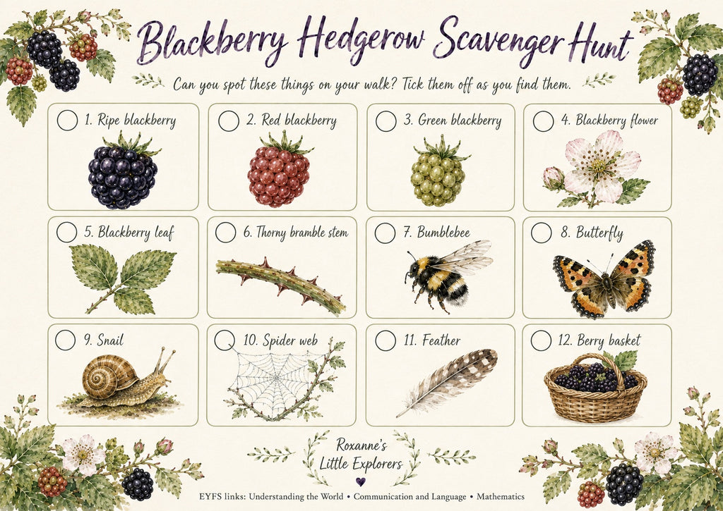 🫐🌿Blackberry Explorers EYFS Printable Pack | Hedgerow, Foraging, Maths, Literacy & Nature Activities