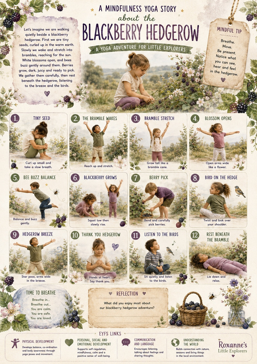 🫐🌿Blackberry Explorers EYFS Printable Pack | Hedgerow, Foraging, Maths, Literacy & Nature Activities