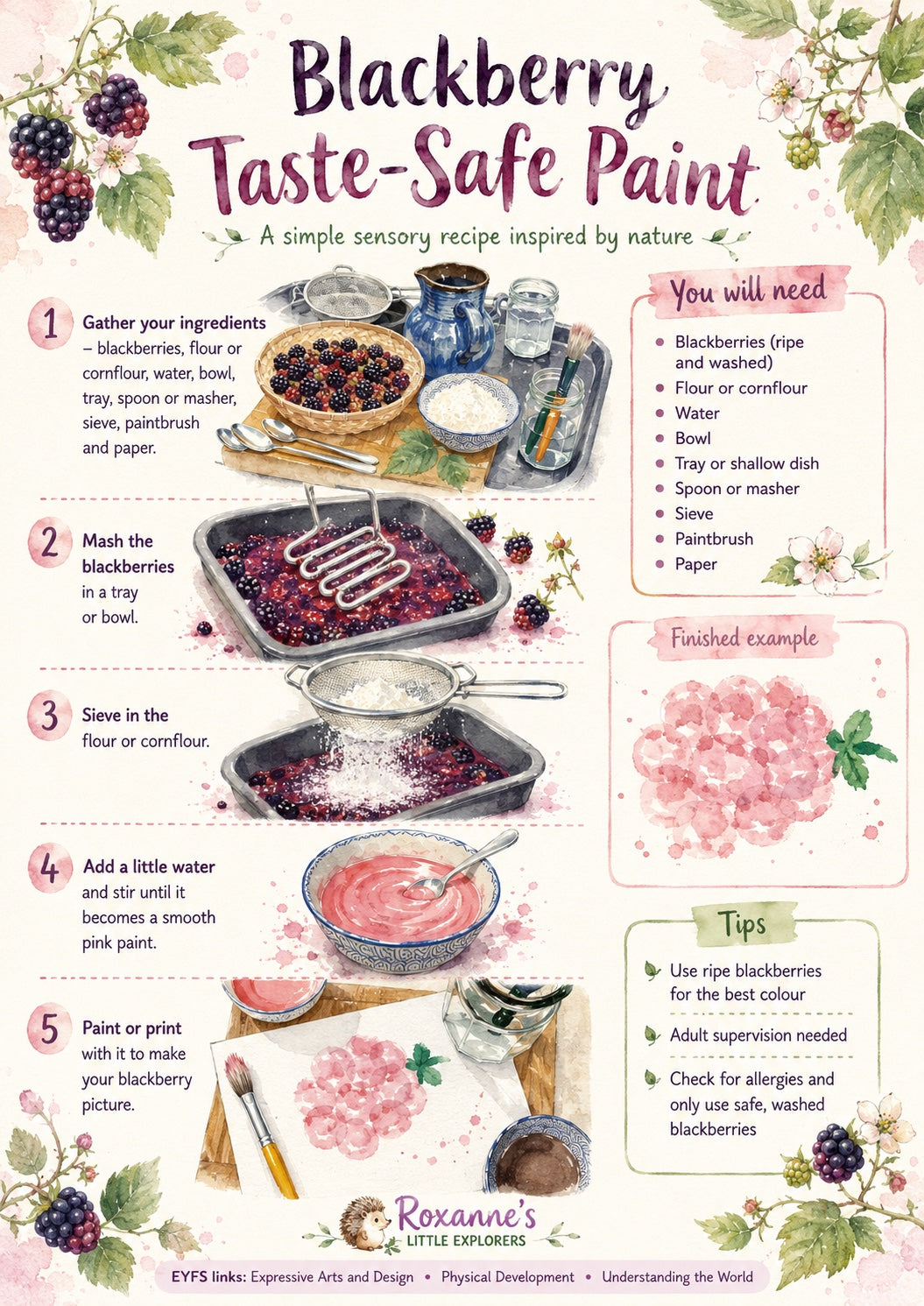 🫐🌿Blackberry Explorers EYFS Printable Pack | Hedgerow, Foraging, Maths, Literacy & Nature Activities