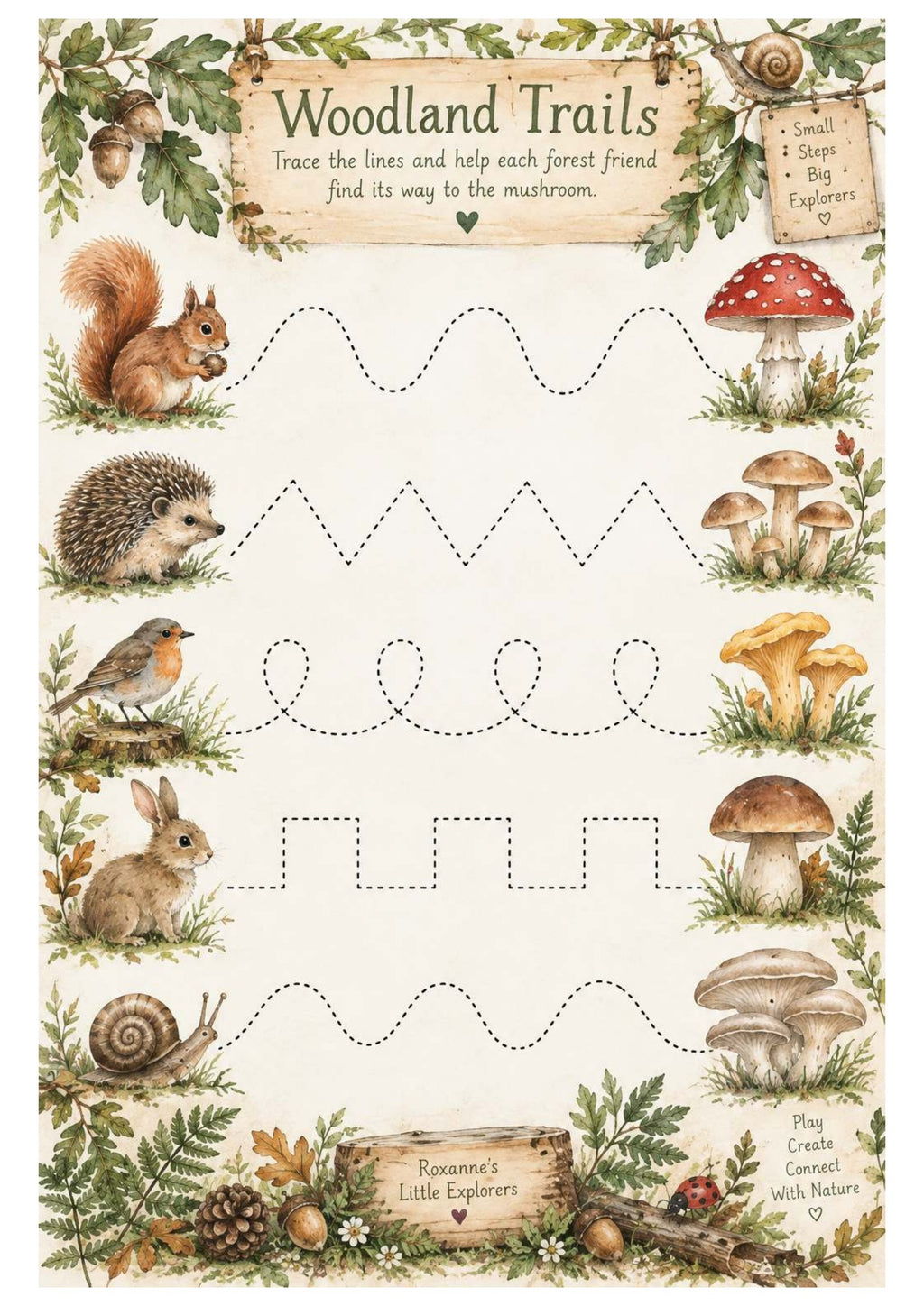 Mushrooms & Fungi Nature Exploration Printable Pack | EYFS Woodland Activities