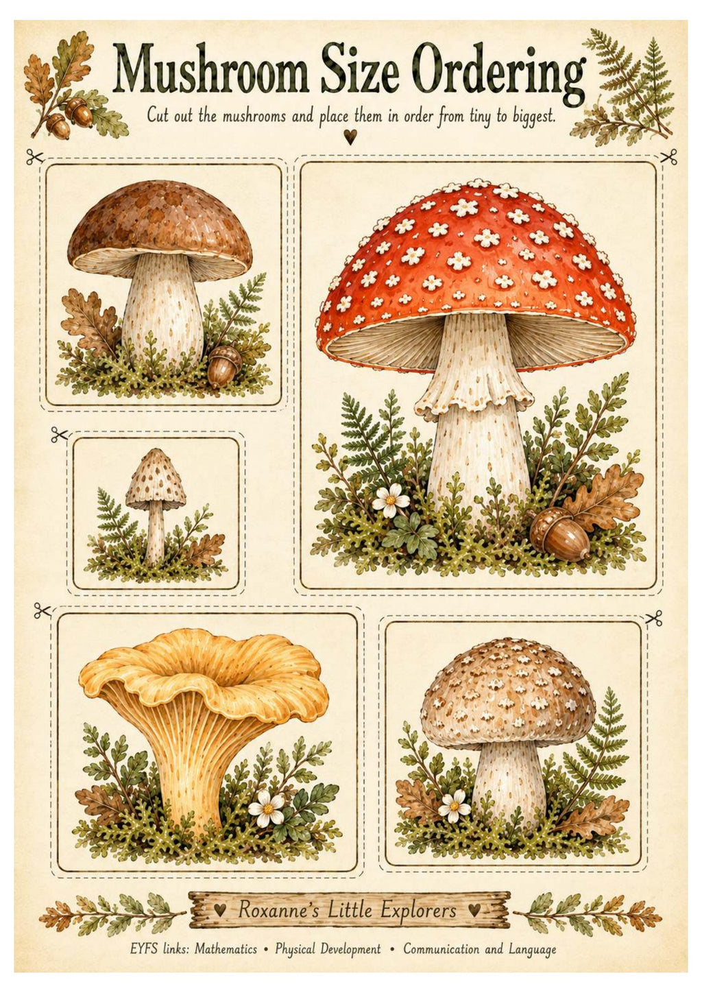 Mushrooms & Fungi Nature Exploration Printable Pack | EYFS Woodland Activities