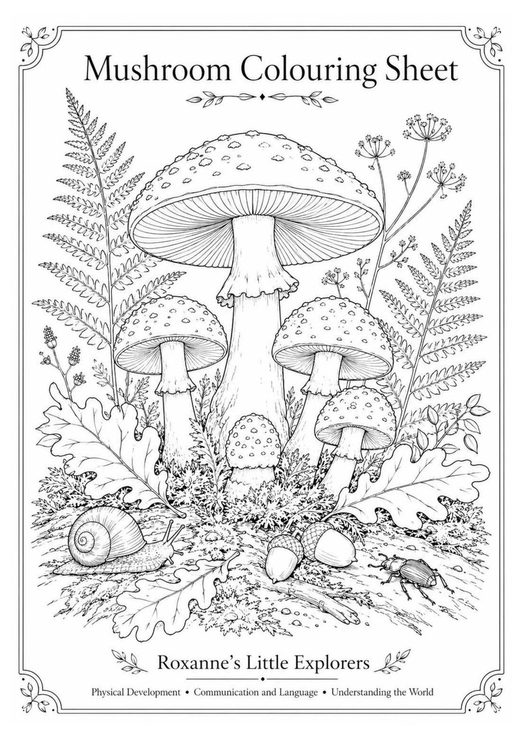 Mushrooms & Fungi Nature Exploration Printable Pack | EYFS Woodland Activities