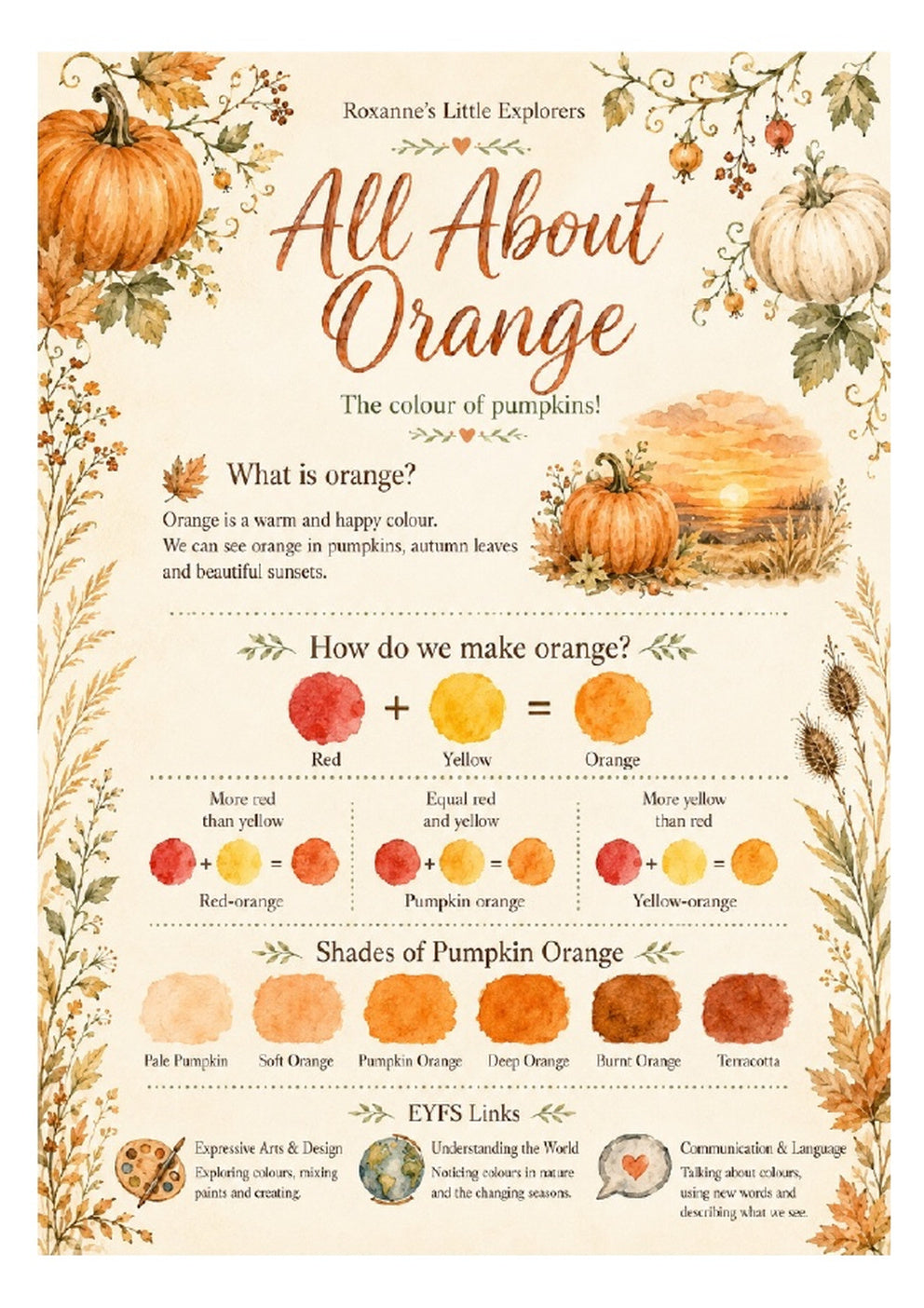 Pumpkin Explorers EYFS Printable Pack | 29-Page Autumn Activity Bundle