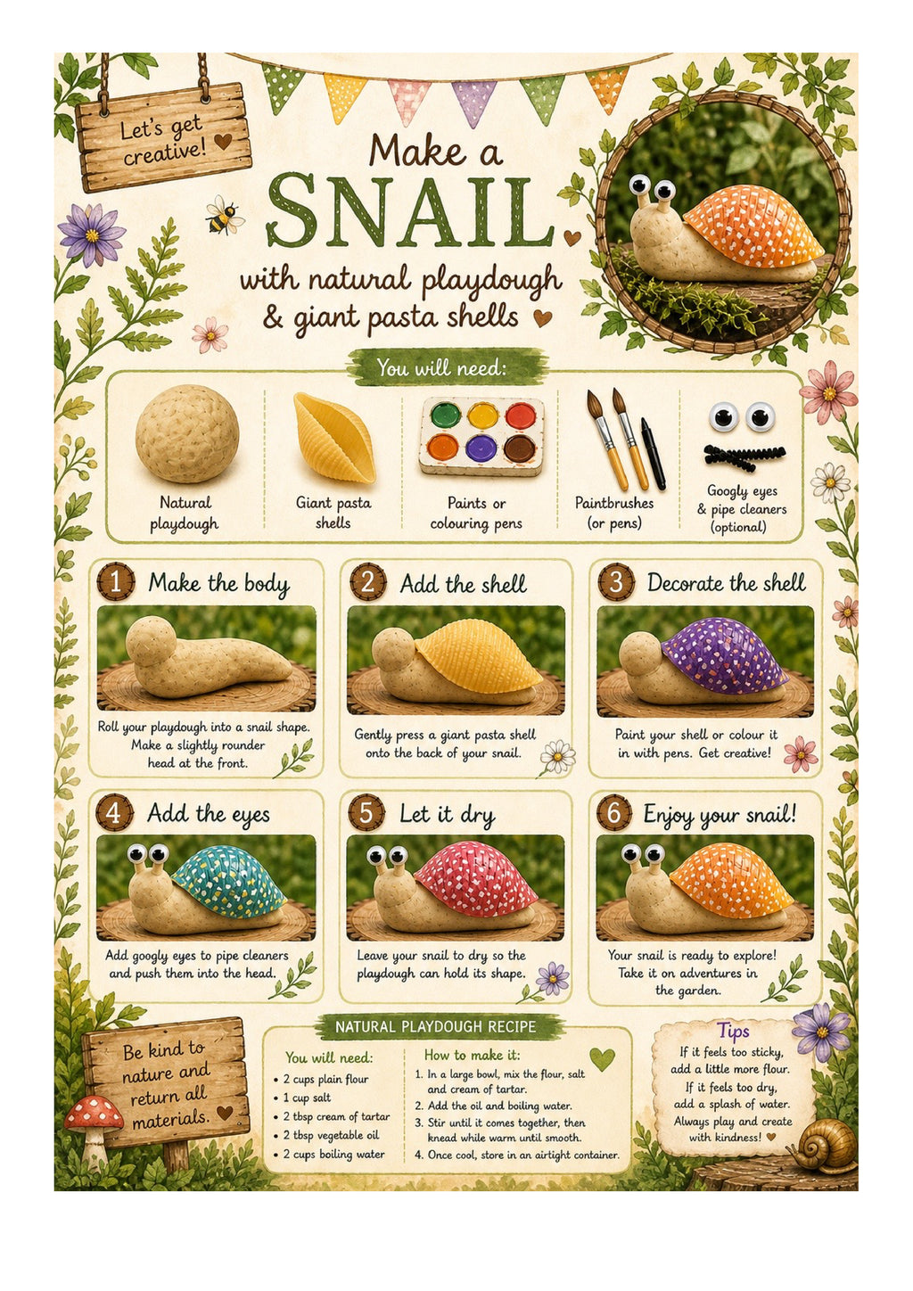 Discover & Wonder: Snails | EYFS Nature & Play Printable Pack 🌿🐌