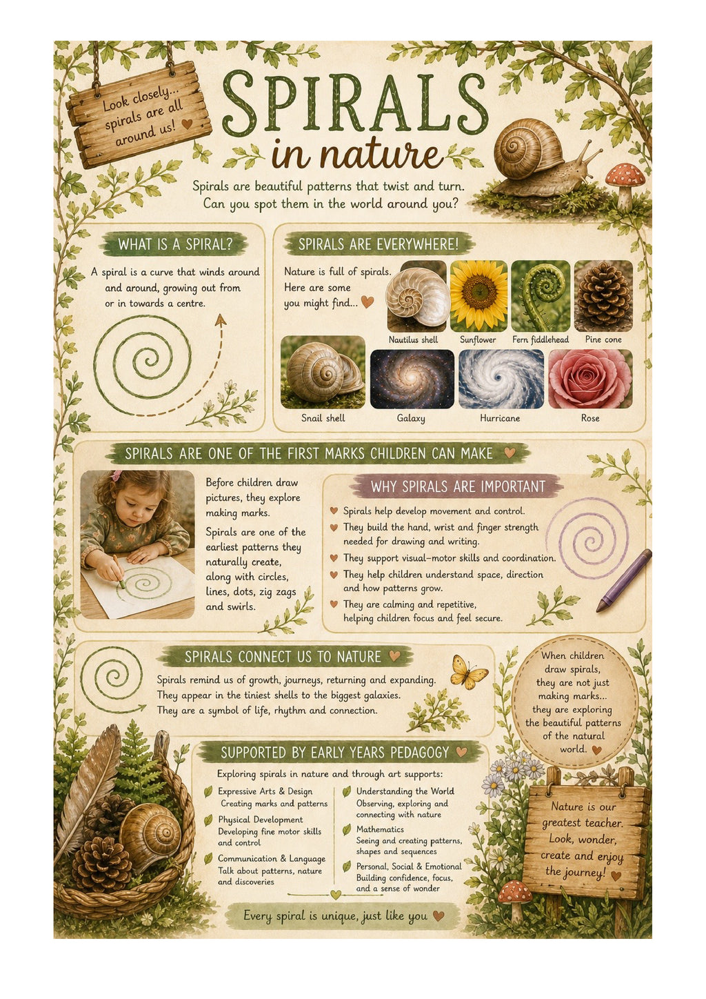 Discover & Wonder: Snails | EYFS Nature & Play Printable Pack 🌿🐌