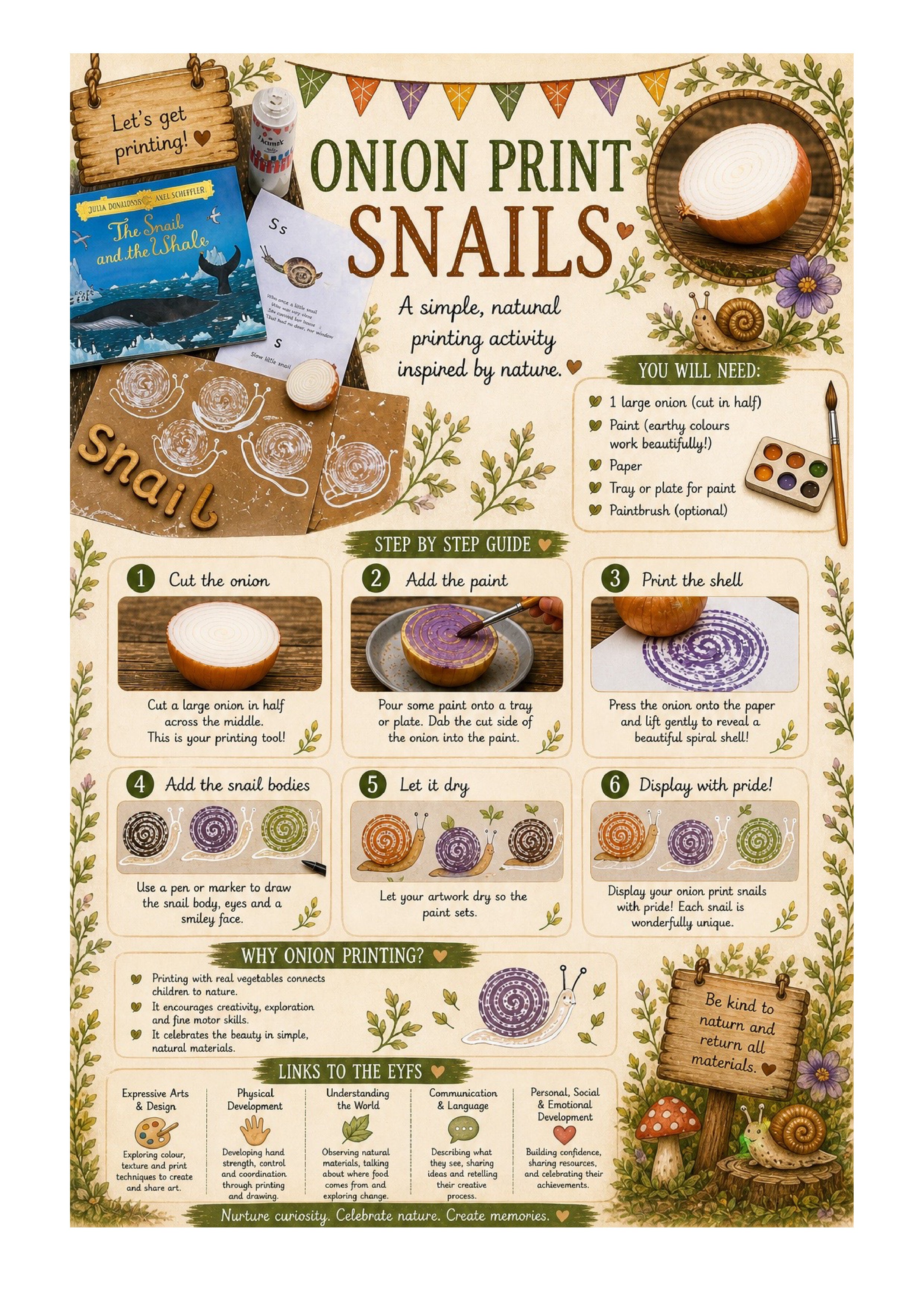 Discover & Wonder: Snails | EYFS Nature & Play Printable Pack 🌿🐌