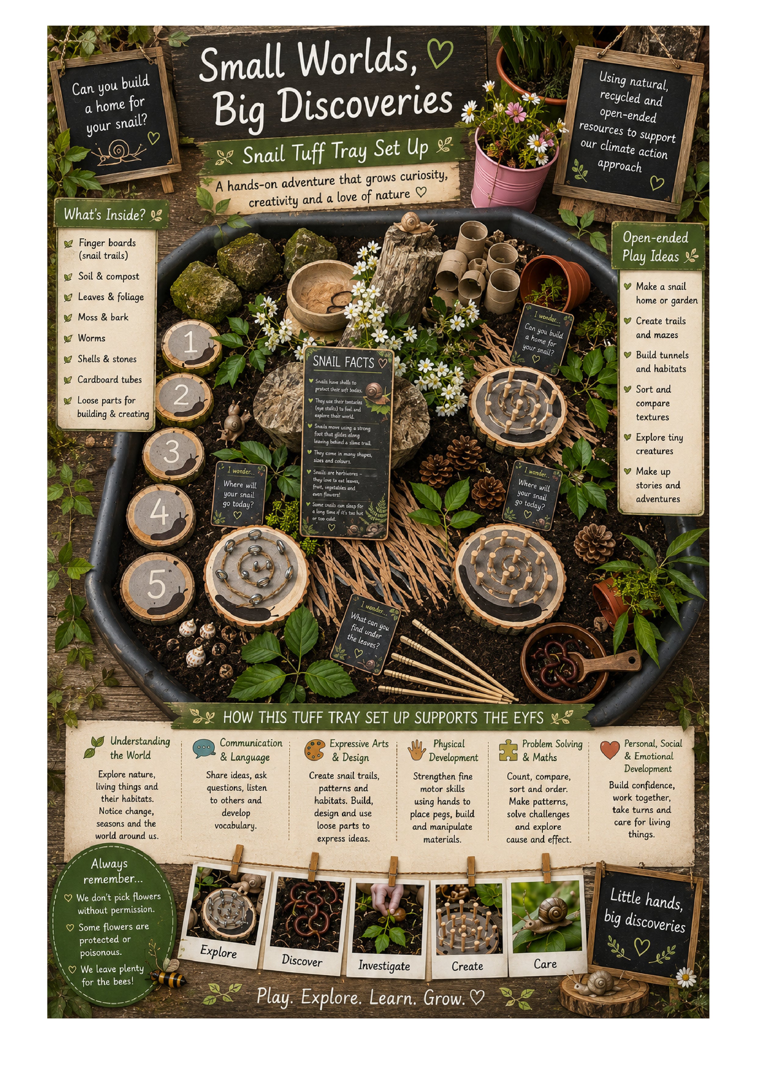 Discover & Wonder: Snails | EYFS Nature & Play Printable Pack 🌿🐌
