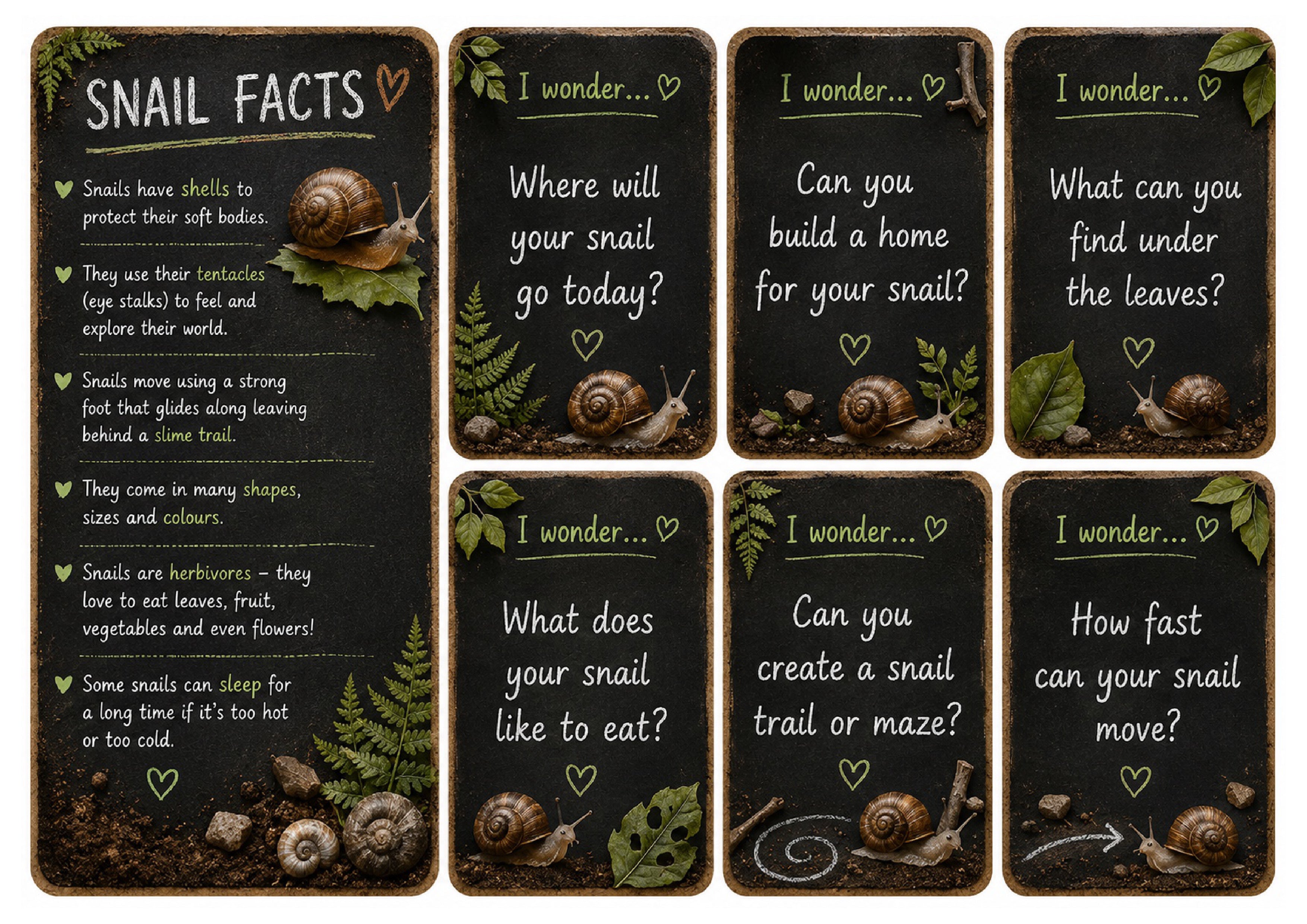 Discover & Wonder: Snails | EYFS Nature & Play Printable Pack 🌿🐌