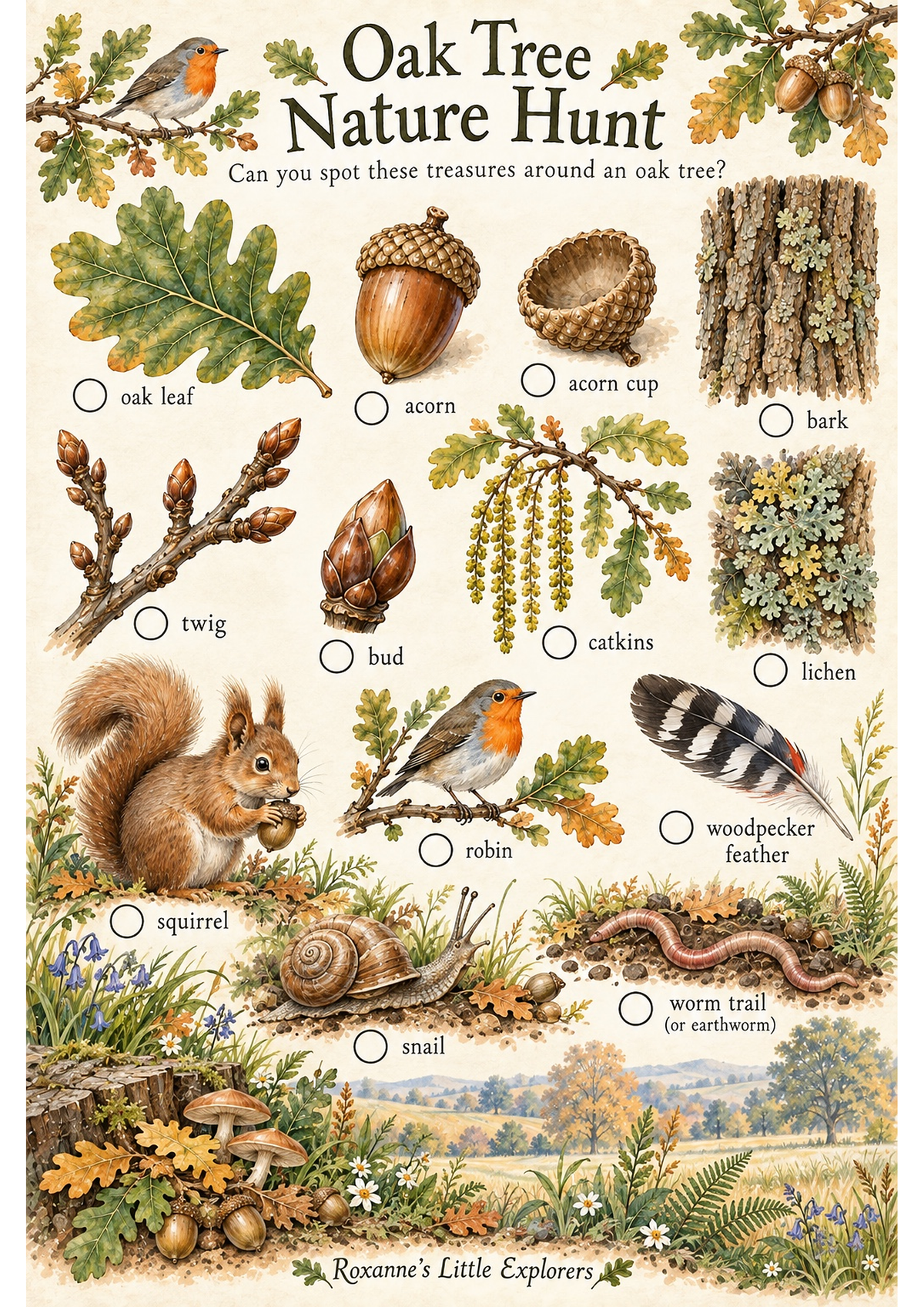 The Oak Tree Mini Printable Pack | Nature Activities, EYFS Learning & Woodland Play