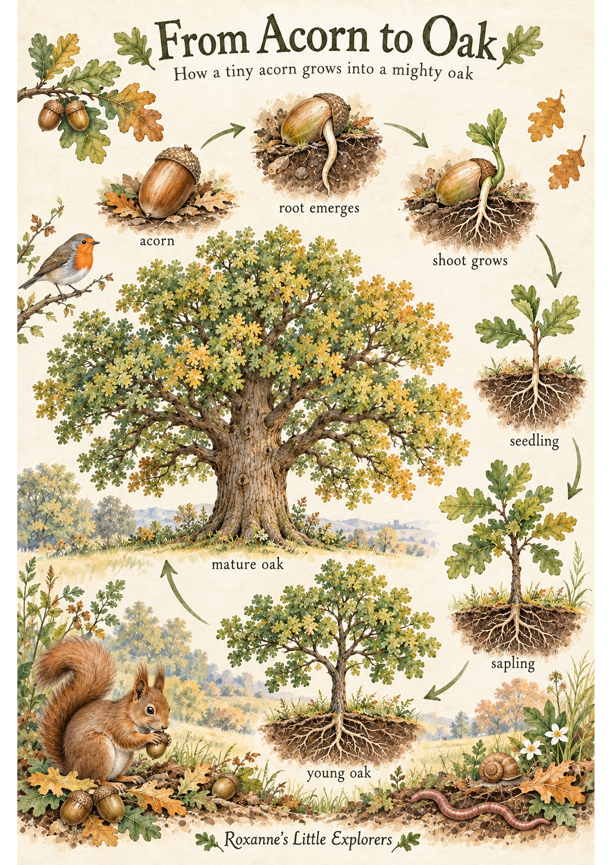 The Oak Tree Mini Printable Pack | Nature Activities, EYFS Learning & Woodland Play