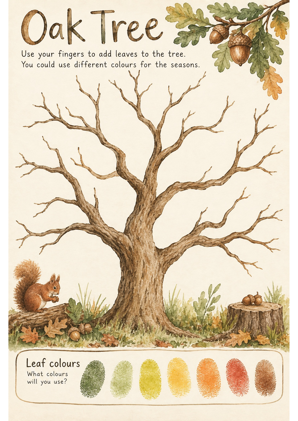 The Oak Tree Mini Printable Pack | Nature Activities, EYFS Learning & Woodland Play