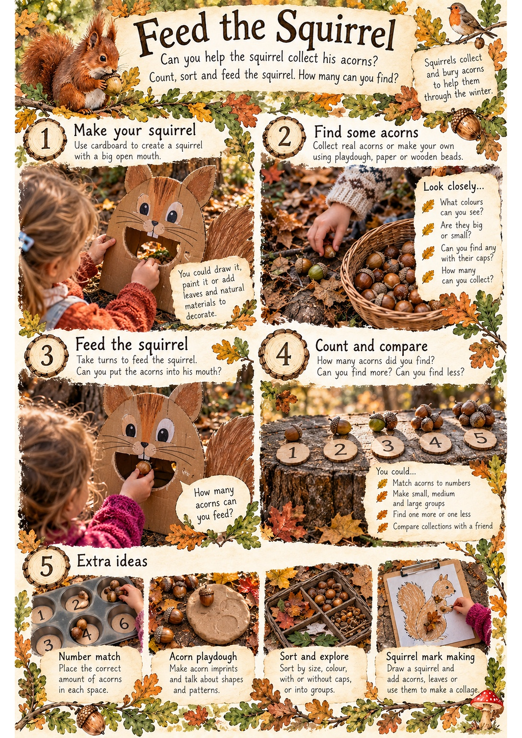The Oak Tree Mini Printable Pack | Nature Activities, EYFS Learning & Woodland Play